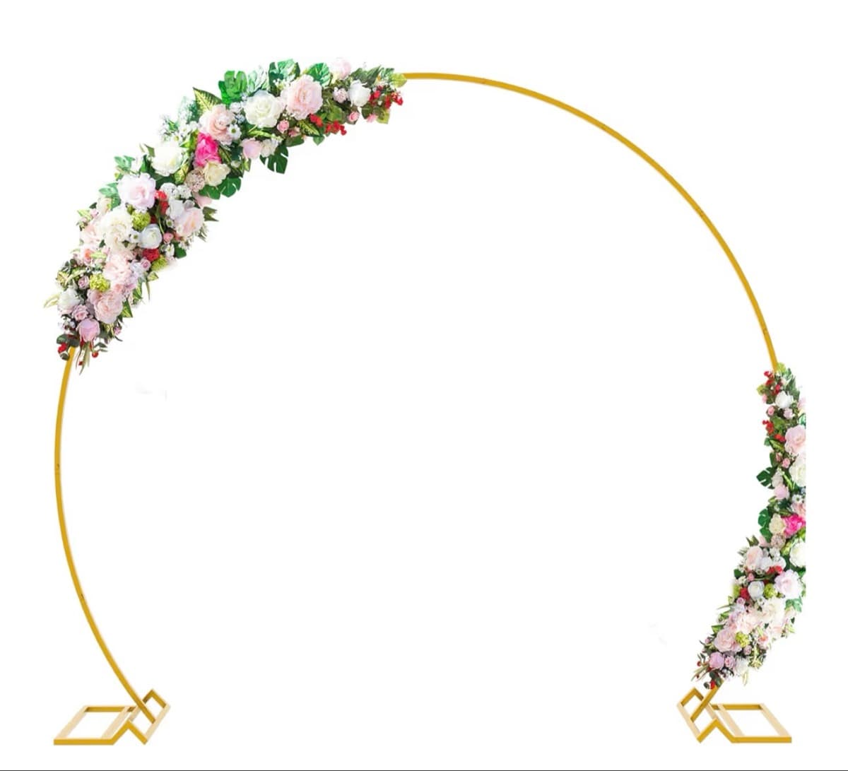 7ft Gold Round Wedding Arch