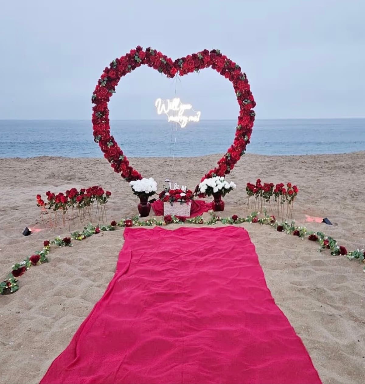 7ft Heart Proposal Arch Stand